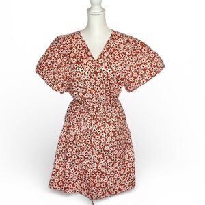 Madewell Daisy Floral wrap dress EUC